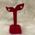 18K SAUDI GOLD CLOVER EARRINGS