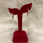18K SAUDI GOLD HOOP EARRINGS