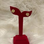 18K SAUDI GOLD FLOWER EARRING