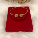 18K Gold Ball Bangle